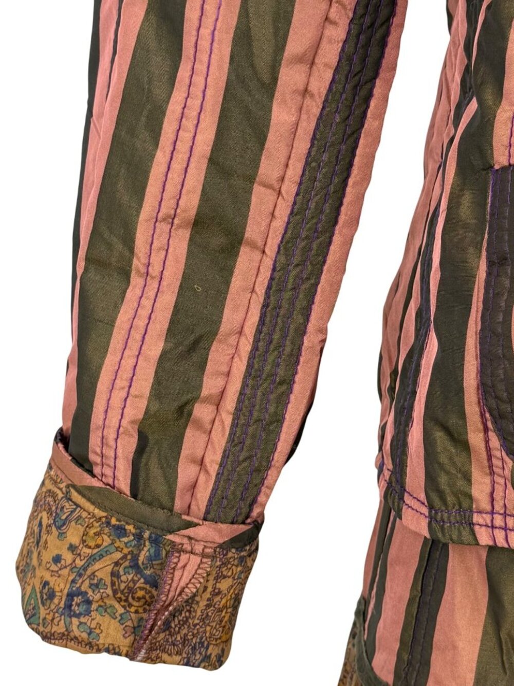 VTG 90s NWT Solstice Blazer & Tiered Skirt Set S Paisley Striped Steampunk Boho - Picture 15 of 16
